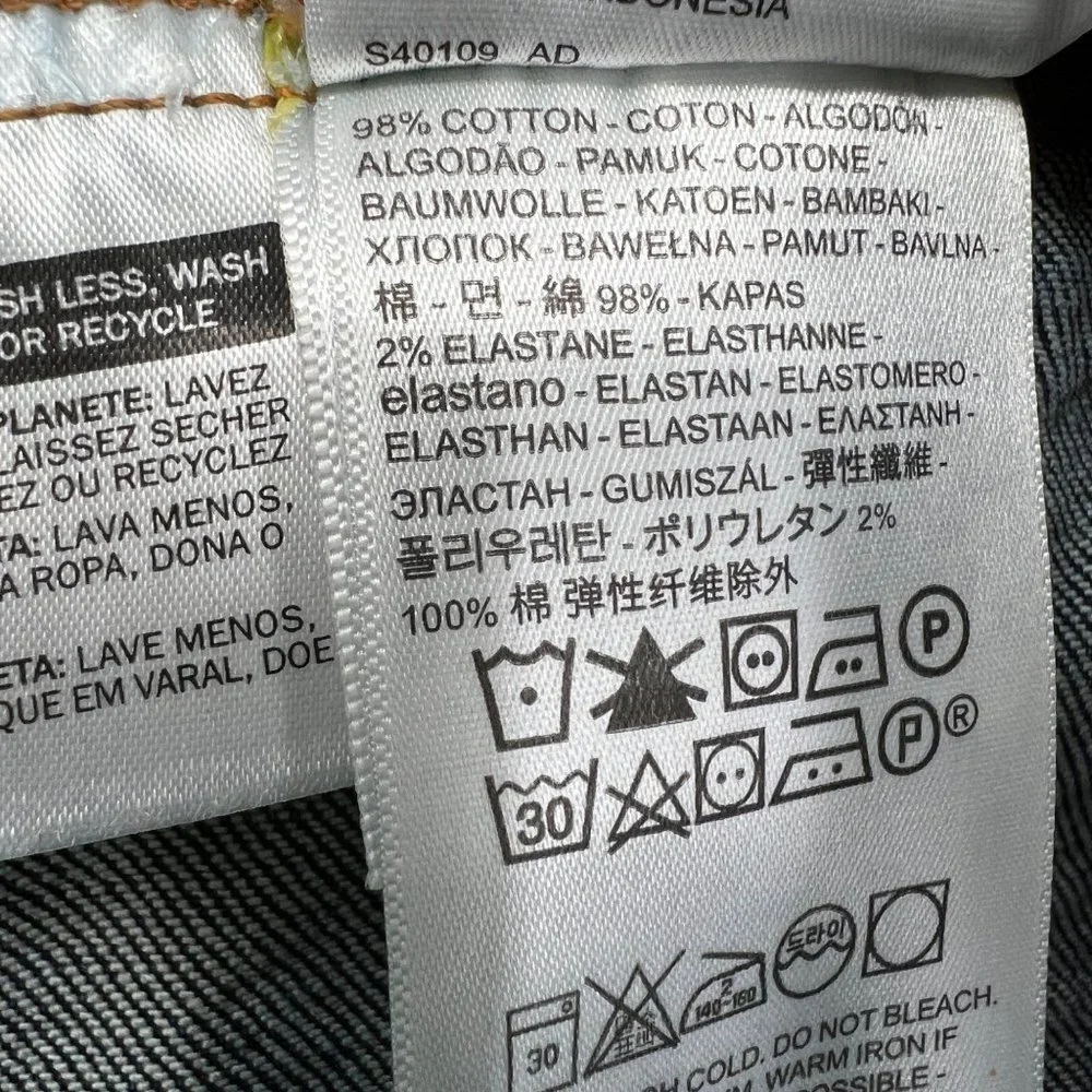 Levis Button Medium Wash Cotton Denim Jean Jacket sz M - Picture 11 of 15